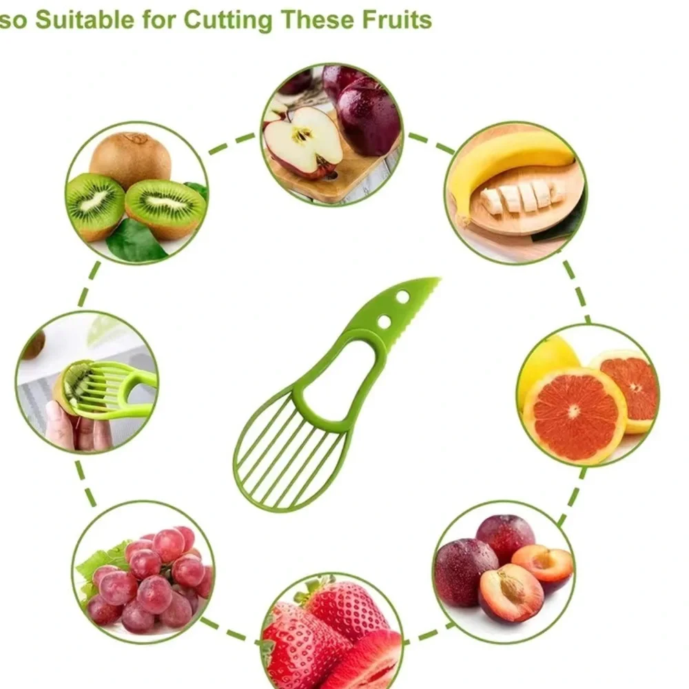 3-in-1 New Avocado Slicer Tool – Hassle-Free Cutting, Pitting & Slicing!